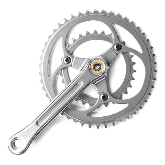 Blue Lug YMC-W Double Crank Set Silver