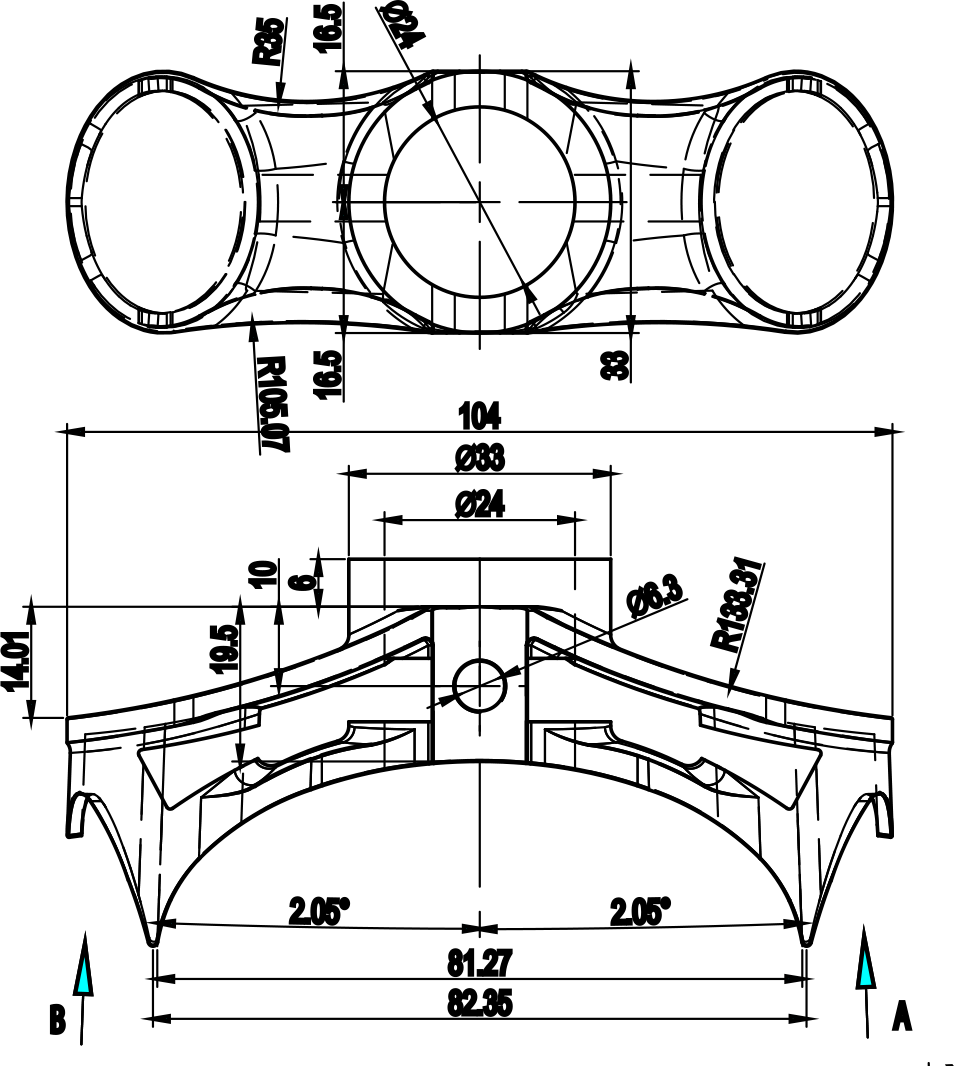 Couronne de Fourche Allotec A32