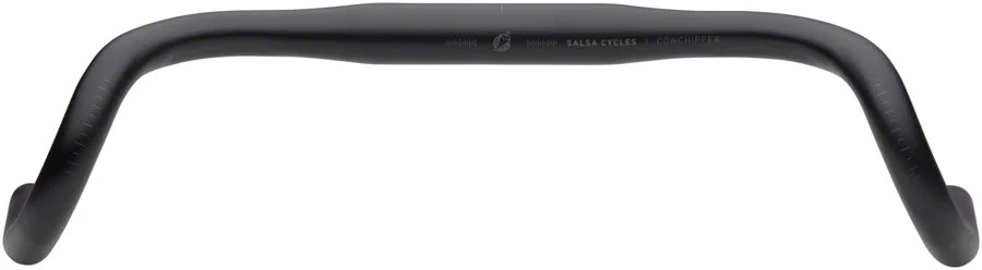 (DIS) Guidon Salsa Cowchipper Drop Handlebar - Aluminum, 31.8mm, Black