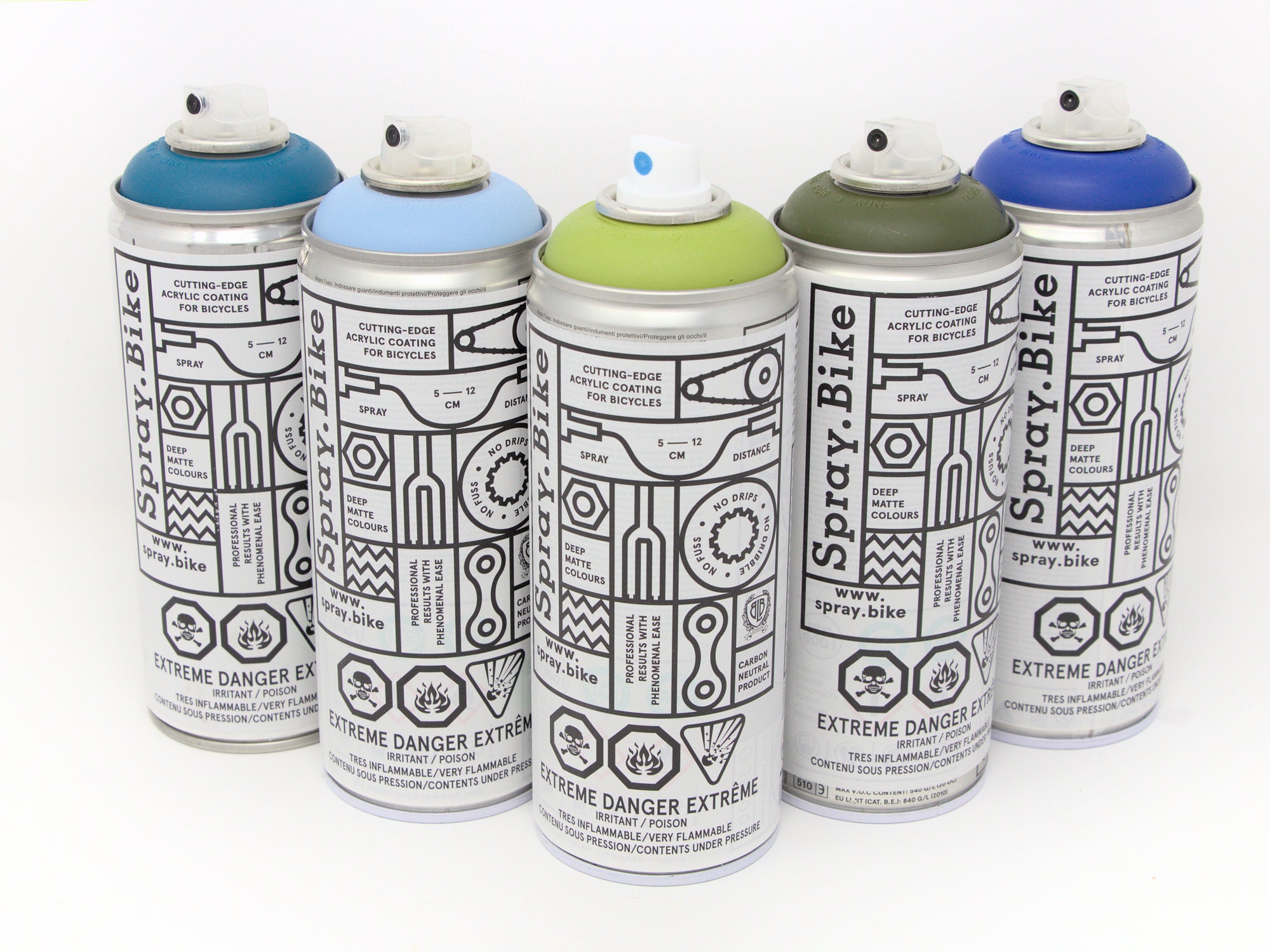Spray.Bike Paint 400mL - London Series, Blue and Green shades