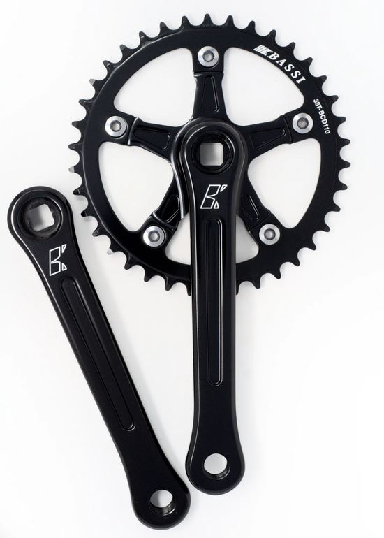 Bassi Narrow-Wide Crankset Low Black 38t