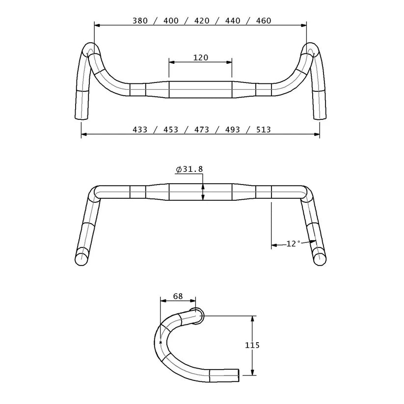 Teravail Radia 12 Drop Handlebar