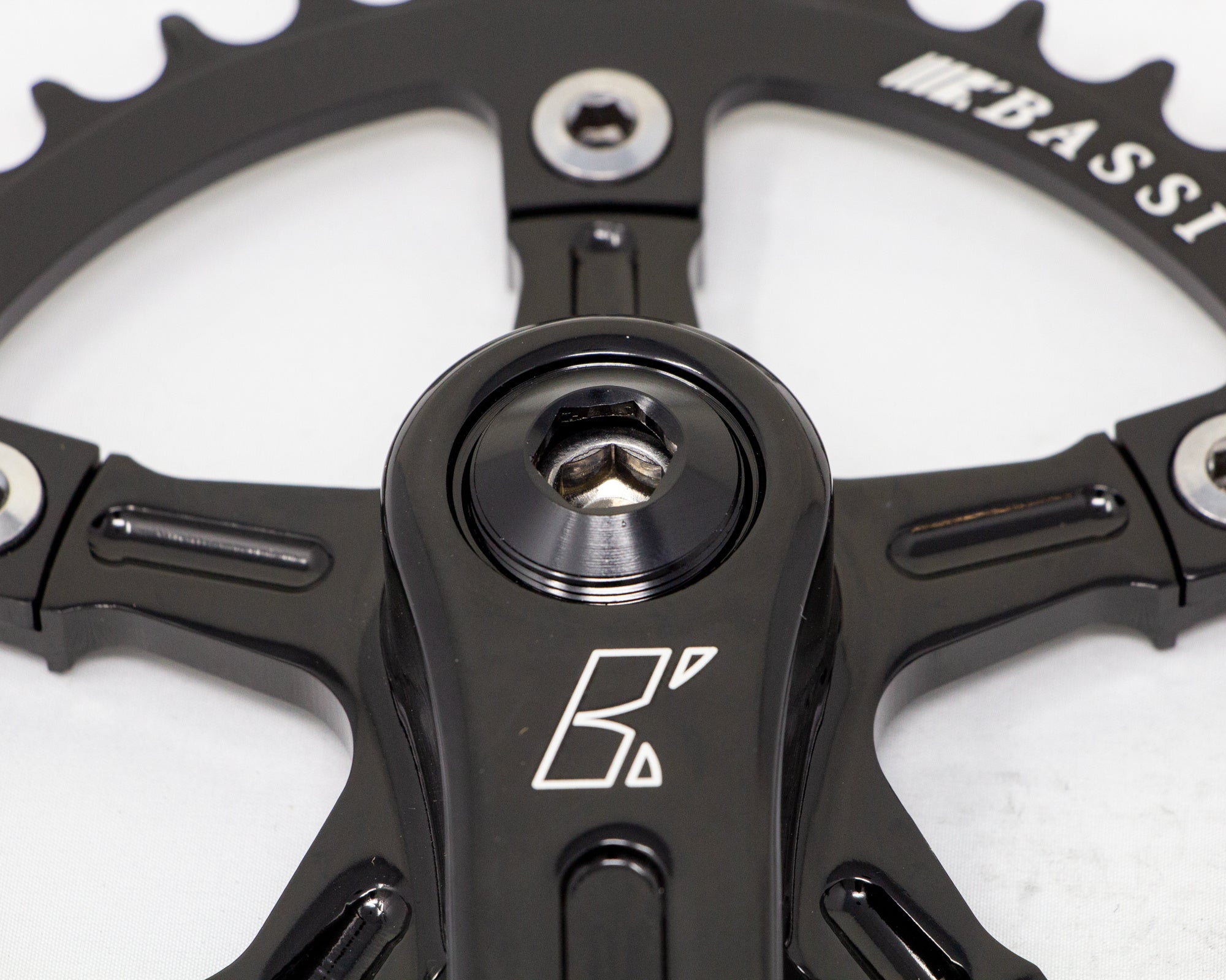 Bassi Narrow-Wide Crankset Low Black 38t