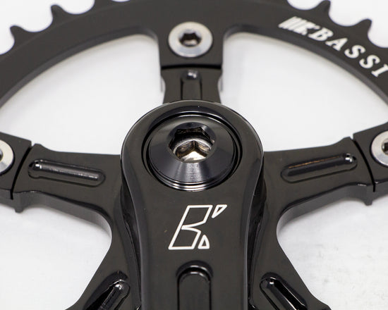 Bassi Narrow-Wide Crankset Low Black 38t