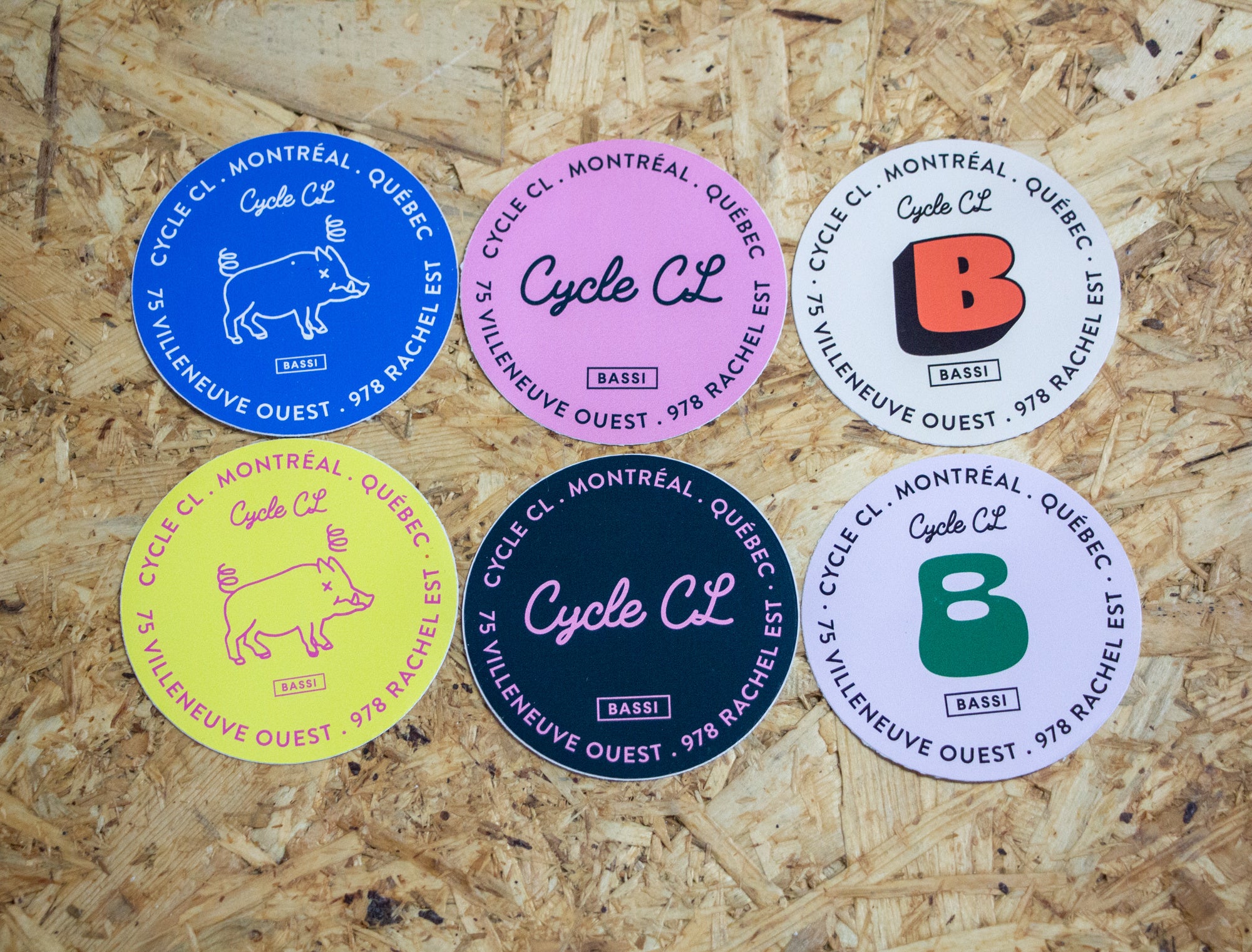 C&L Bassi Stickers 6-Pack