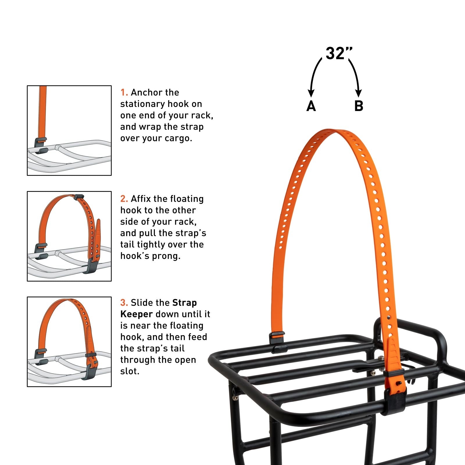 Voilé Rack-Strap (13mm hooks)