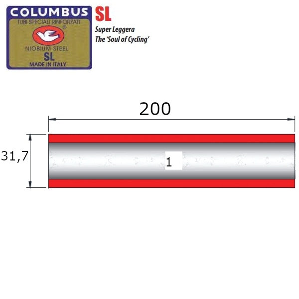 Columbus SL 1" Head Tube
