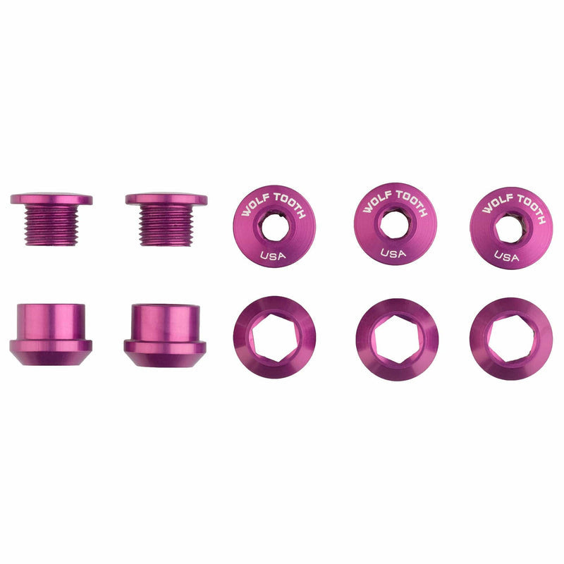 Set of 5 Wolf Tooth Chainring Bolts and Nuts for 1x chainrings