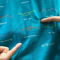 T-shirt Blue Lug Guidons Nitto Handlebar