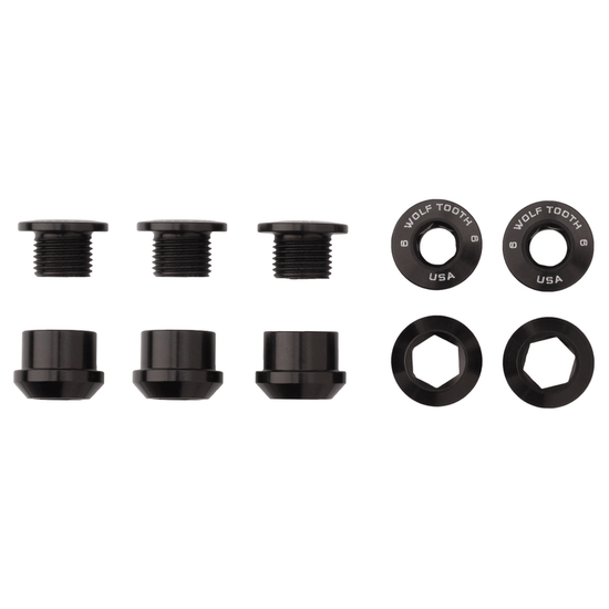 Set of 5 Wolf Tooth Chainring Bolts and Nuts for 1x chainrings