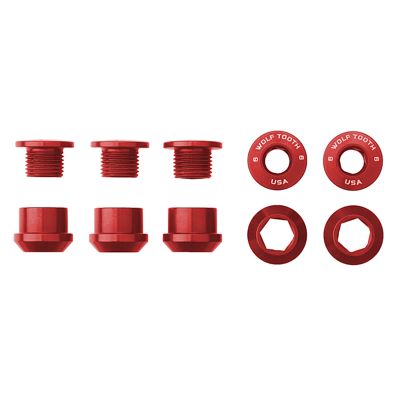 Set of 5 Wolf Tooth Chainring Bolts and Nuts for 1x chainrings