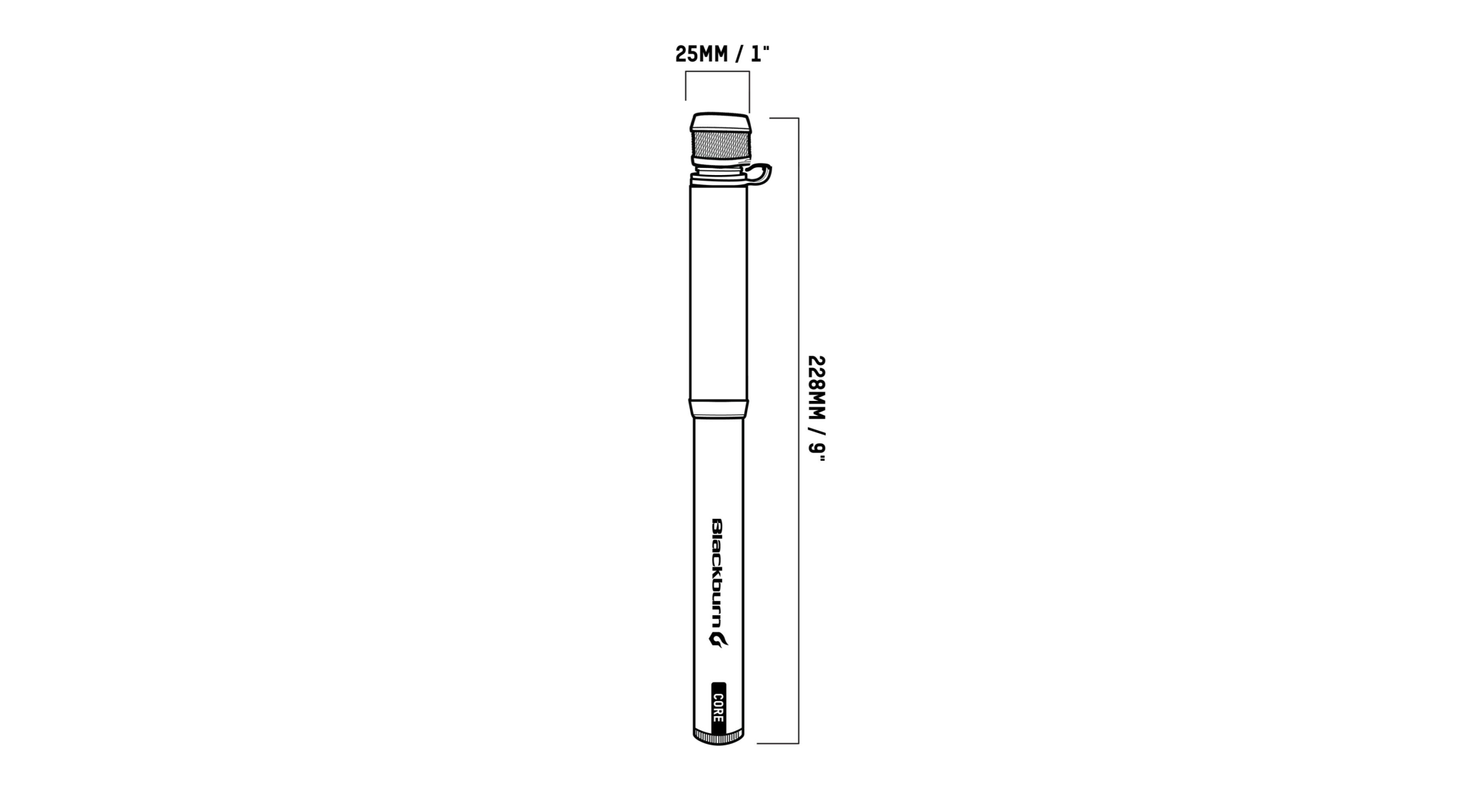 Blackburn Core Mini-Pump Presta MTB