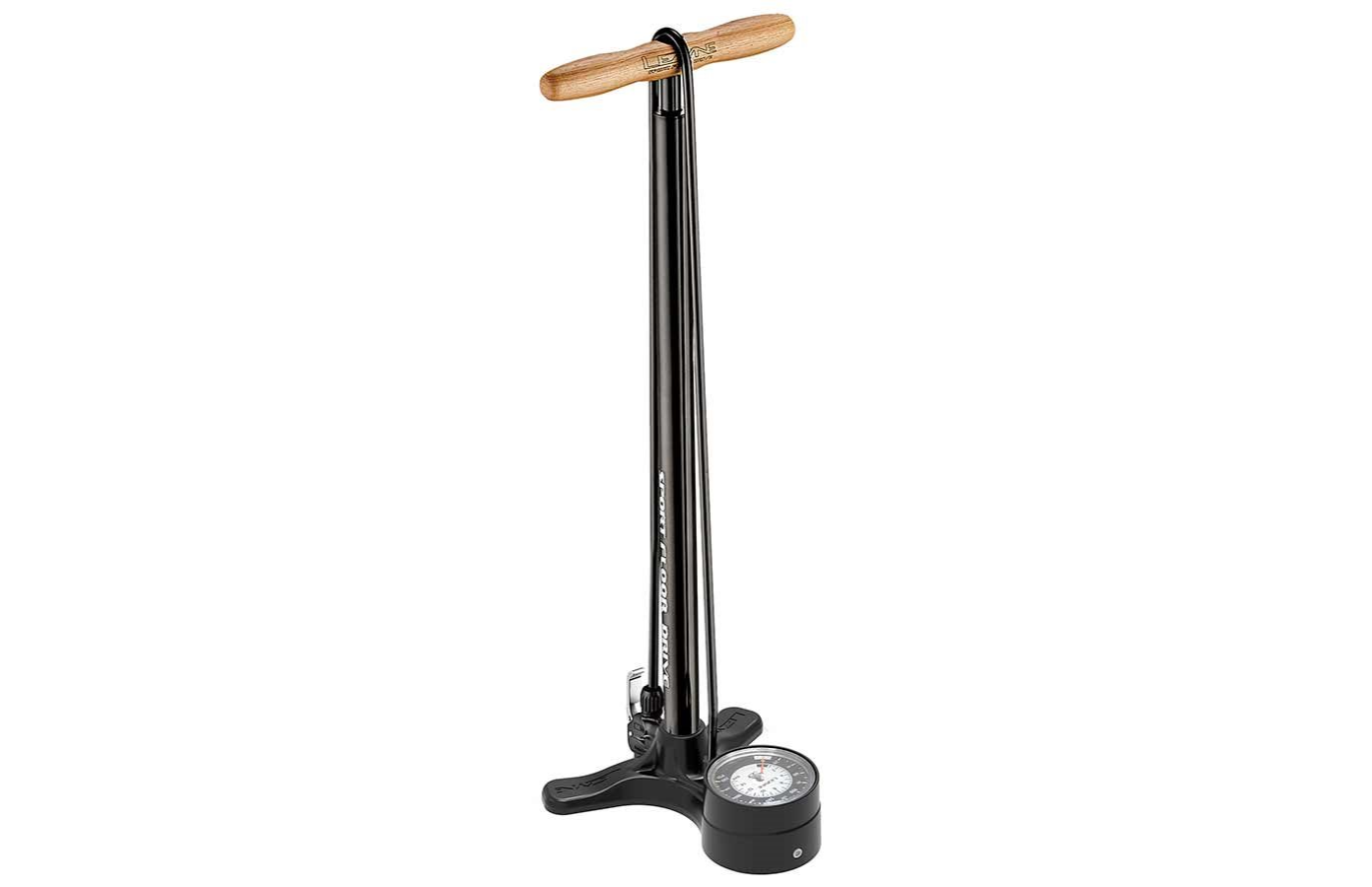Sport Floor Drive Pump with Dual Valve Head Black