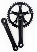 Bassi Narrow-Wide Crankset Low Black 38t
