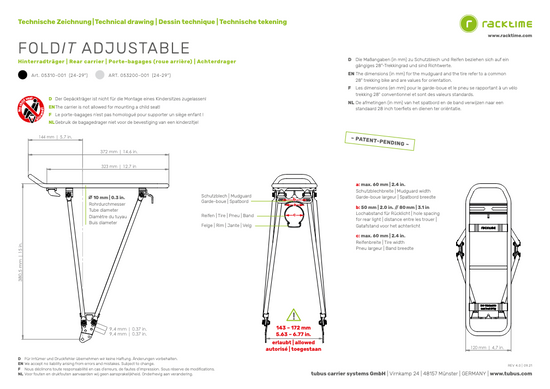 Racktime Foldit Adjustable Rack