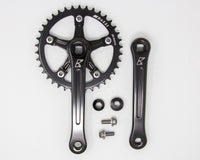 Bassi Narrow-Wide Crankset Low Black 38t