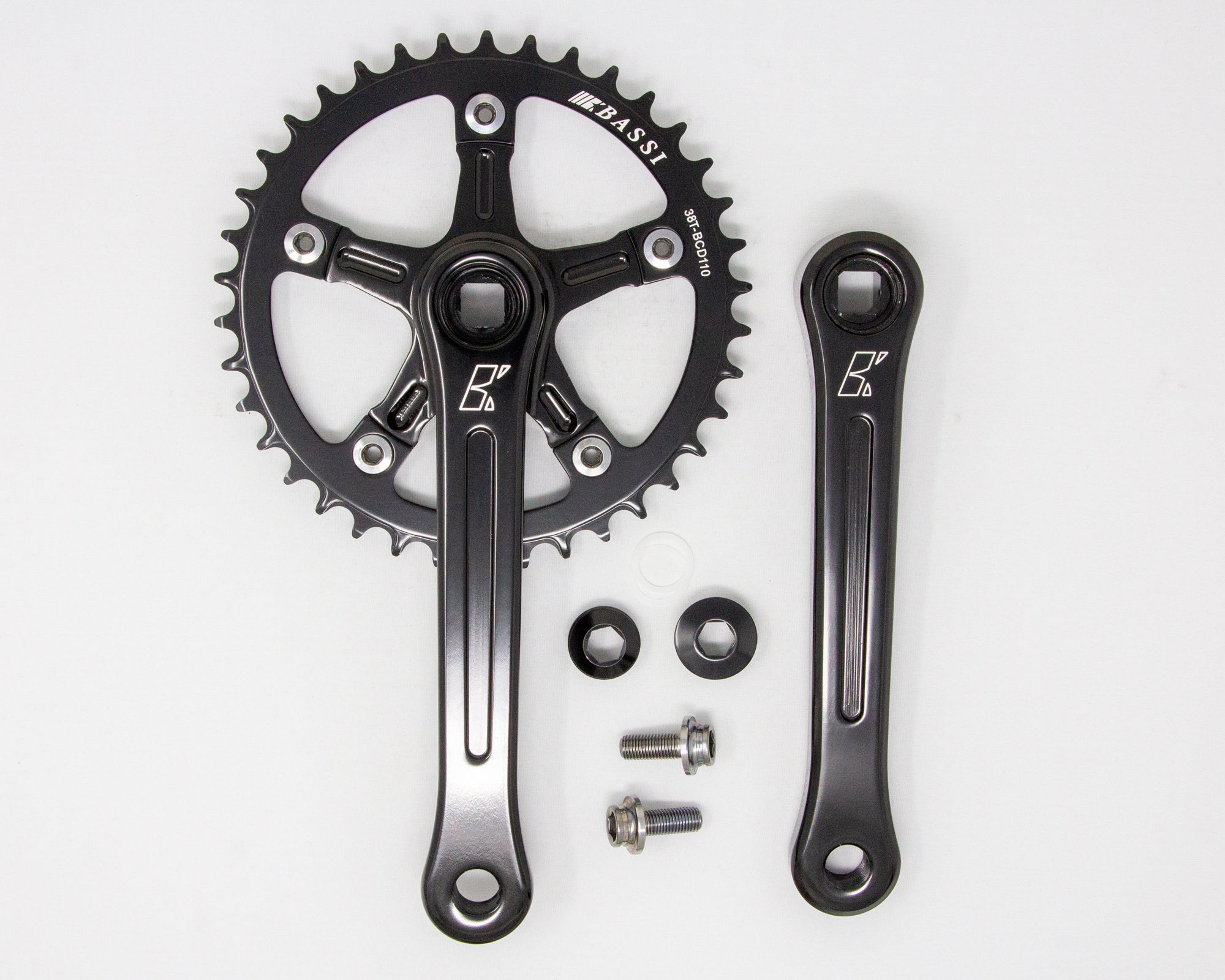 Bassi Narrow-Wide Crankset Low Black 38t